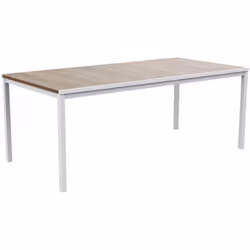 Dimensions externes Largeur : 200 cm Profondeur : 95 cm Hauteur : 75 cm Table Keter PORTO 200 avec effet bois et structure bl ...