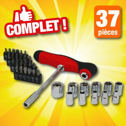 Kinzo - lot complet de 37 outils et embouts de vissage