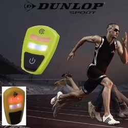 Clip LED Duo - DUNLOP - Jogging - Lumière blanche et rouge - Réglable - Pile incluse