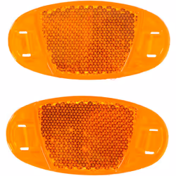 Pack 2 reflecteurs 7x3.5cm dunlop. . . . Poids : 0,0300kg Indice de Protection IP : IP20 Certification : CE Largeur : 35mm Lo ...
