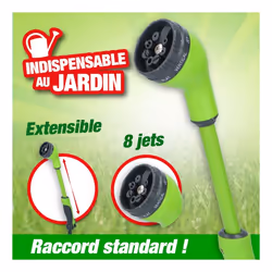 Lance d'arrosage ajustable 38x6,5x10cm Arroser les plantes, laver son mur, ses tuyaux, sa voiture, vous rafraîchir lors d'un  ...