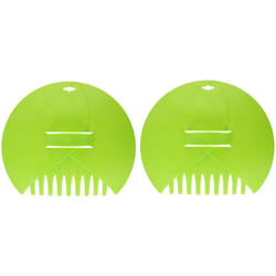 Kinzo - Râteau à feuilles 36 x 31 x 8 cm 2 pièces jardin - Vert - Plastique