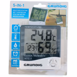 Station Meteorologique Grundig. Inclut: Alarme, Thermometre, Humidité Et Calendrier. Fonctionne Avec Une Pile Aaa Non Fournie ...