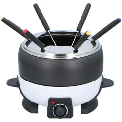 Appareil à fondue électrique - ALPINA - Cuisinier Deluxe - 800W - Caquelon 2L Anti-adhésif - 6 Fourchettes Inox