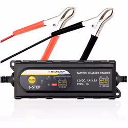 Chargeur De Batterie De Voiture Dunlop 6/12v. Charge Intelligente En 6 Étages Pour Batteries Plomb Et Gel 6/12v. Protection C ...