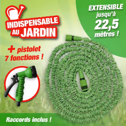Tuyau d'arrosage extensible de 7,5m à 22m de long. Vous avez toujours des problèmes de noeuds avec votre tuyau d'arrosage et  ...