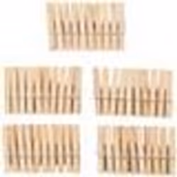 Pinces à linge - Lifetime - 100 pcs - Bois avec fermoir en métal - 7 cm - Multi-usages