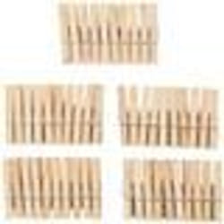 Pinces à linge - Lifetime - 100 pcs - Bois avec fermoir en métal - 7 cm - Multi-usages