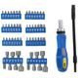 Kinzo Coffret dOutils avec Cliquet - 14 Douilles - 42 Embouts - e.a. Torx Hexagonaux et à Douille - 58 Pièces