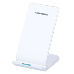 Chargeur sans fil - GRUNDIG - Chargeur de téléphone - Compatible vertical/horizontal - Couleur blanche - USB