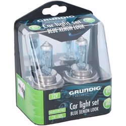 Description générale Set de 2 ampoules H4 Xenon 55W P43T de la marque Grundig, spécialement conçues pour améliorer la visibil ...