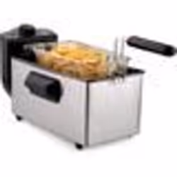 Friteuse électrique - ALPINA - Cuve 3L - Thermostat réglable 190°C - Acier inoxydable