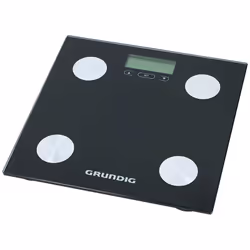 Une balance Grundig qui, en plus du poids et de l'IMC, mesure également l'analyse corporelle en termes de teneur en graisse, ...