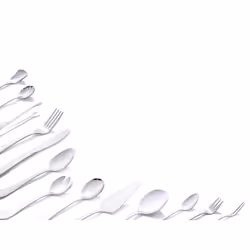 Set de couverts - ALPINA - 70 pièces - Acier inoxydable - Argent - Pour 12 personnes