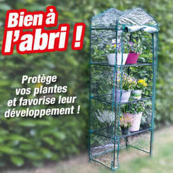Kinzo - serre de jardin - 4 étageres hauteur 160 cm