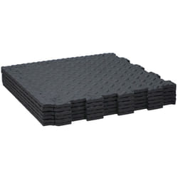 Black&decker - Ensemble de tapis Black+Decker 6 pièces - Noir - Dimension 40 x 40 cm