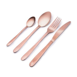 Set de couverts - ALPINA - 16 pièces - Cuivre - Service pour 4 personnes - Inox