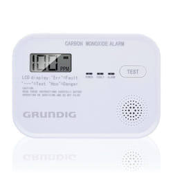 Détecteur de monoxyde de carbone - Grundig - KD-218A - Autonomie 10 ans - Alarme 85 dB - Sans fil