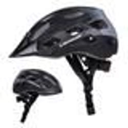 Casque de vélo - Dunlop - Taille L - Noir - 6 lumières LED - Réglable 58-61 cm