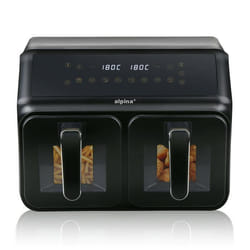 alpina Air Fryer avec Double Compartiment 8L - Airfryer avec Affichage Digital - Friteuse sans Huile