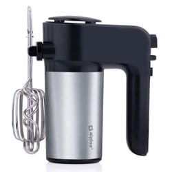 Batteur électrique à main 400W 6 Vitesses + 2 Fouets et 2 Crochets à pate Cuisine/Pâtisserie Inox/Abs Compact ALPINA
