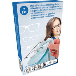 EDM - Pack 2 lingettes microfribre pour lunettes 15x20cm