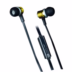 Écouteur Stéréo - GRUNDIG - Metal Pro - Filaire - Micro intégré - Couleur Jaune