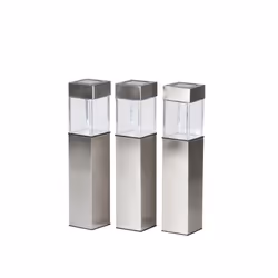 Lampe solaire LED - Argent - Inox - Energie solaire - Extérieur - Jardin - 3pcs
