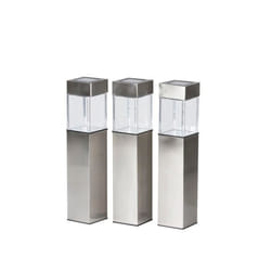 Lampe solaire LED - Argent - Inox - Energie solaire - Extérieur - Jardin - 3pcs