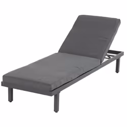 La chaise longue AVEIRO possède une base en aluminium et un épais matelas en tissu. Ce matelas conçu en polyester est extrême ...