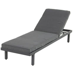 Chalet & jardin Bain de soleil Aveiro en aluminium - matelas en polyester - Anthracite