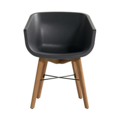 Hartman - chalet & jardin Lot de 2 chaises Amalia Eucalyptus en résine - pieds en bois - Anthracite