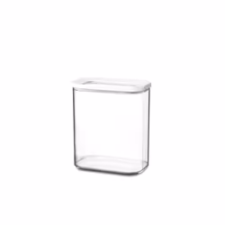 Rosti Mepal Boîte de Rangement Modula 1500 ml - Blanc, Boîte, Rectangulaire, 1,5 L, Transparent, Blanc, Polyéthylène, acrylon ...