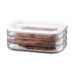 Rosti Mepal Modula 550/3, Boîte, Rectangulaire, 1,65 L, Transparent, Blanc, Polyéthylène, acrylonitile styrène (SAN), 160 mm