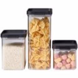 Mepal Juego Tarro Omnia, 3 Piezas Juego de Tarro de Omnia de 3 DE stafck de Black, San/ABS/TPE, Black, 0 mm, 3