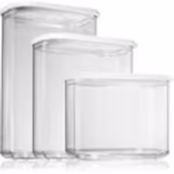 Mepal Juego Tarro Omnia, 3 Piezas Juego de Tarro de Omnia de 3 DE stafck de Nordic de White, San/ABS/TPE, Nordic White, 0 mm, ...