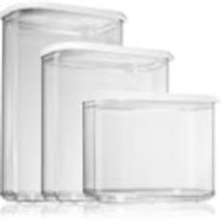 Mepal Juego Tarro Omnia, 3 Piezas Juego de Tarro de Omnia de 3 DE stafck de Nordic de White, San/ABS/TPE, Nordic White, 0 mm, 3