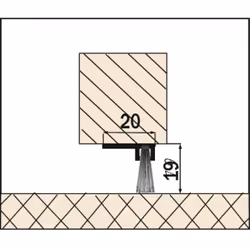 Description générale Le bas de porte en aluminium avec brosse à 90° est conçu pour une installation efficace sous la porte, o ...