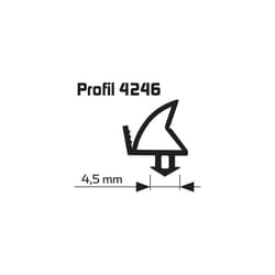 Elton - Joint de feuillure d'ouvrant noir Profil 25m 4246 pour fenętres et portes en plastique