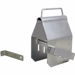 Revêtement en zinc. Egalement à monter sur caravane ou remorque pendant que celle ci est attaché à la voiture. Sans cadenas.