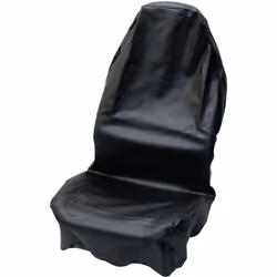 Housse de protection de siege noir Look en cuir. Lavable. Pour voitures avec support de tête.