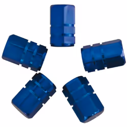 Capuchons de valve piston 5pcs bleu En forme de piston, bleu.