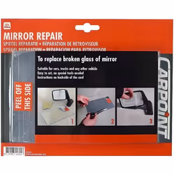 Miroir - Carpoint - Duo Miroir caravane - 125 x 20 cm - Noir - Universel