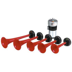 Carpoint 8711293051199 avertisseur pneumatique Voiture Noir, Rouge, Argent