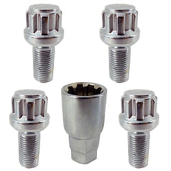 Carpoint - 4 vis antivol de roue M14x150 26mm modele d spherique
