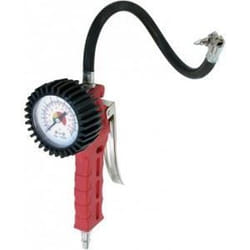 Poignée de gonflage pro - CARPOINT - 12 bar max - Avec manomètre - Longueur du tuyau 35 cm - Pneumatique