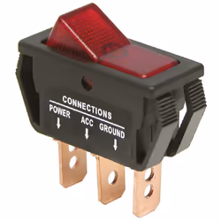 Interrupteur On Off Rouge 12V 20A 30x14mm 0810682 Couleur du boîtier: noir Couleur de la lumière LED: rouge Matériel: plastiq ...
