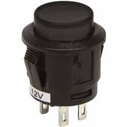 Interrupteur a pression Noir 12V 20A Interrupteur à pression marche/arrêt noir. L'interrupteur à pression est adapté aux circ ...