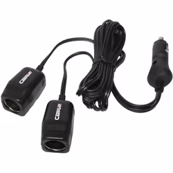 Source d'énergie pour les appareils 12V. Fixation facile dans fiche allume-cigares. Max. 8A. Avec 2 mètres de câble. Compatib ...