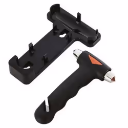 Marteau brise-vitres d'urgence - Noir CARPOINT Marteau brise-vitres d'urgence - Noir - Dispose d'une tete a double face en ac ...